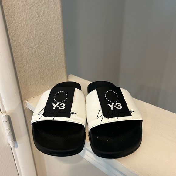 adidas Y-3 Yohji Yamamoto Adilette Slide Sandals White BC0911 Youth Size 4Y - Picture 7 of 10